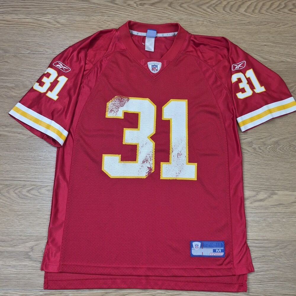 Vintage Reebok Kansas City Chiefs Priest Holmes Football Jersey #31 Red Adult M